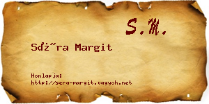 Séra Margit névjegykártya